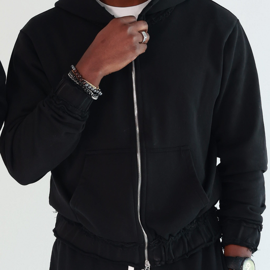 Arlor Zipper Acidic Wash Tracksuit Jacket