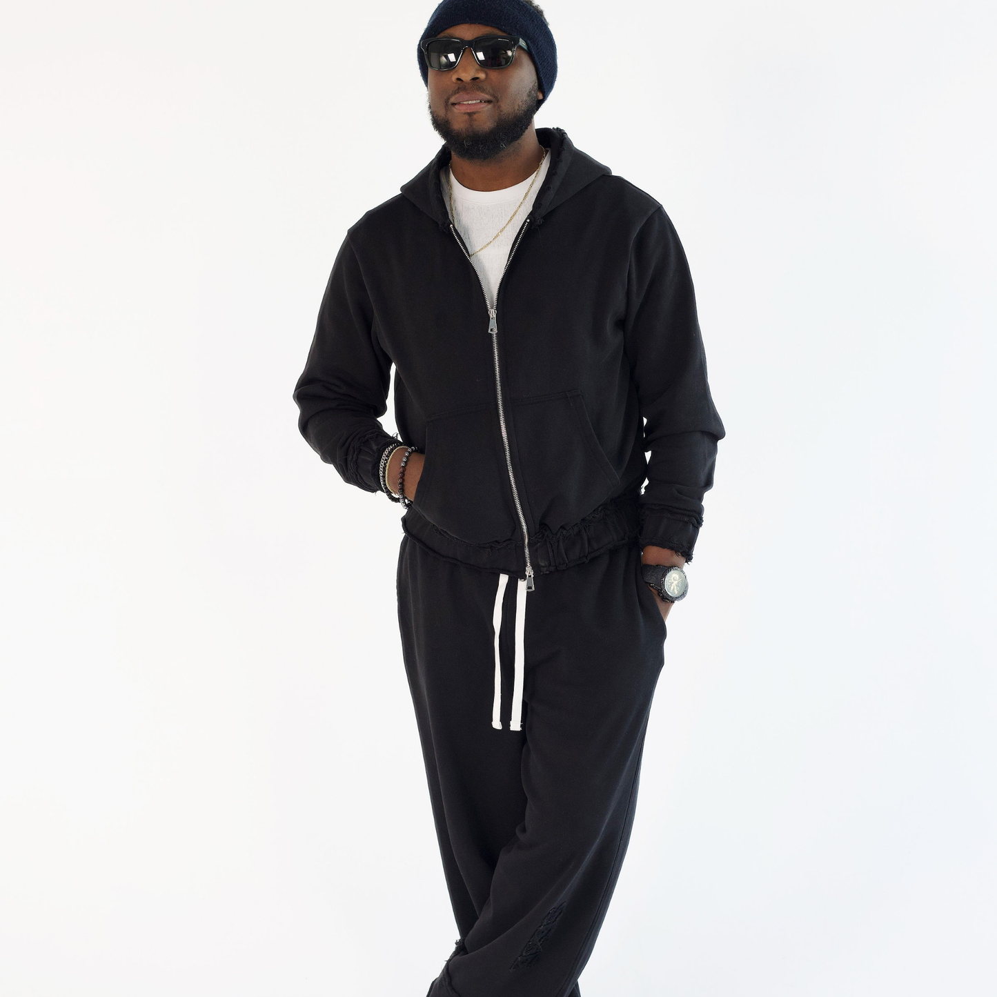 Arlor Zipper Acidic Wash Tracksuit Jacket